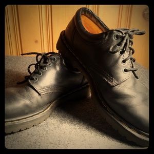 Vintage Black Greasy Leather Dr Martens Mens Sz 7
